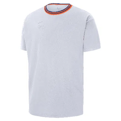 Nike New York Knicks Courtside City Edition Premium  Men's Nba Max90 T-shirt In White