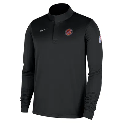 Nike New York Knicks  Men's Dri-fit Nba 1/4-zip Long-sleeve Top In Blue