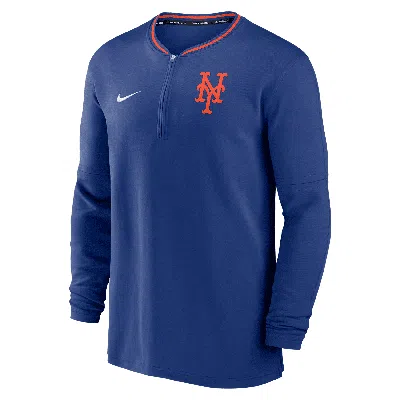 NIKE NEW YORK METS AUTHENTIC COLLECTION  MEN'S DRI-FIT MLB 1/2-ZIP LONG-SLEEVE TOP,1015855436