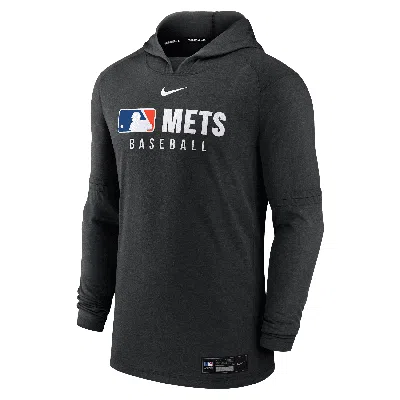 Nike New York Mets Authentic Collection  Men's Dri-fit Mlb Pullover Hoodie In Black