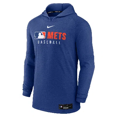 Nike New York Mets Authentic Collection  Men's Dri-fit Mlb Pullover Hoodie In Blue