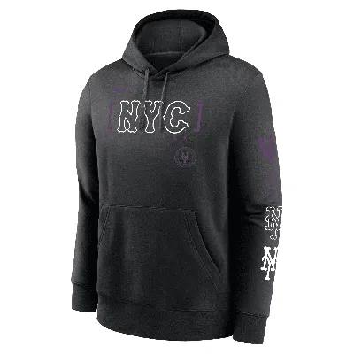 Nike New York Mets City Connect Club Menâs  Men's Mlb Pullover Hoodie In Black