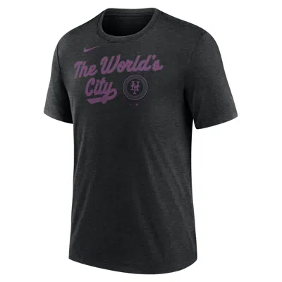 Nike New York Mets City Connect  Men's Mlb T-shirt In Black