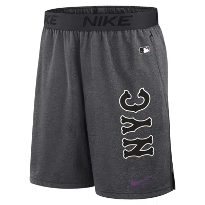 Nike New York Mets City Connect Practice  Men's Dri-fit Mlb Shorts In Grey
