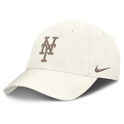 Nike New York Mets Club  Men's Mlb Adjustable Hat In White