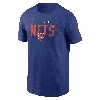 Nike New York Mets Home Team Bracket  Men's Mlb T-shirt In Blue