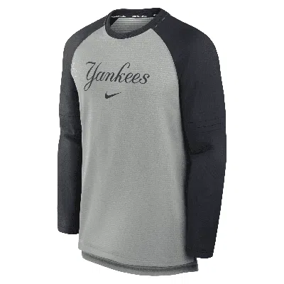 Nike New York Yankees Authentic Collection Game Time  Men's Breathe Mlb Long-sleeve T-shirt In Grey