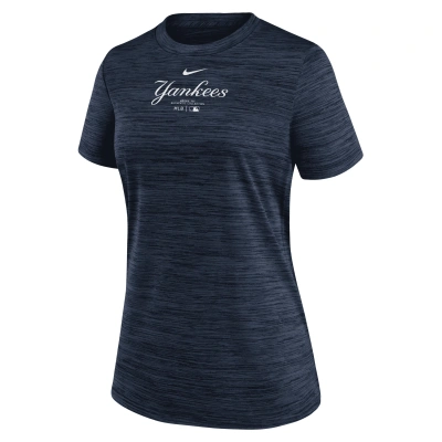 Nike New York Yankees Authentic Collection Practice Velocity  Women's Dri-fit Mlb T-shirt In Blue