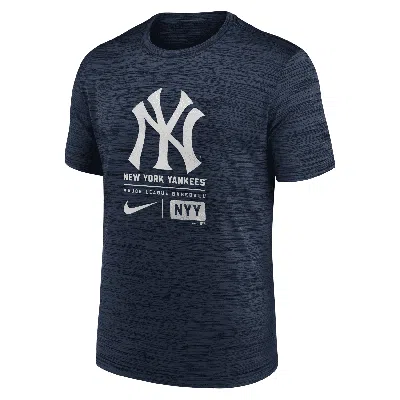 Nike New York Yankees Large Logo Velocity  Men's Mlb T-shirt In Blue