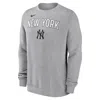 Nike Heather Gray New York Yankees Pullover Sweatshirt