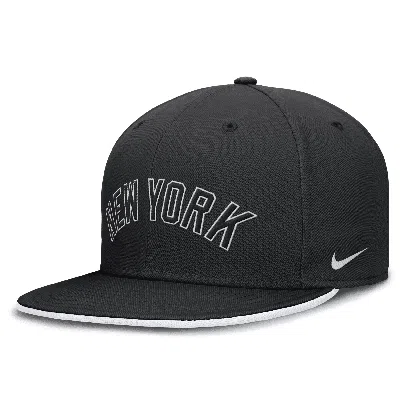 Nike New York Yankees Primetime True  Men's Dri-fit Mlb Fitted Hat In Black