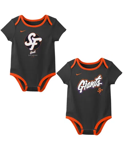 Nike Babies' Newborn 2-pack Gray San Francisco Giants 2025 City Connect Bodysuit