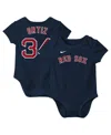 Nike Newborn Baby Boys And Girls David Ortiz Navy Boston Red Sox Fuse Name Number Bodysuit In Navy