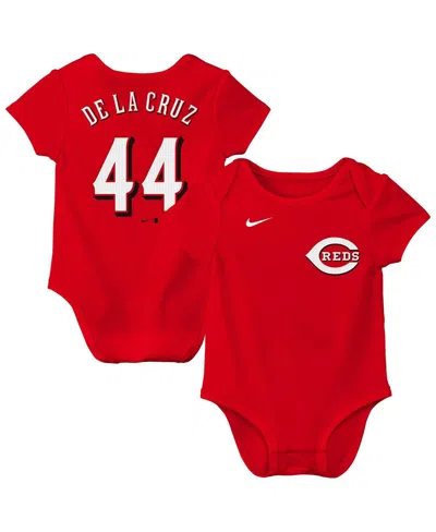 Nike Babies' Newborn Elly De La Cruz Red Cincinnati Reds Name Number Fuse Bodysuit