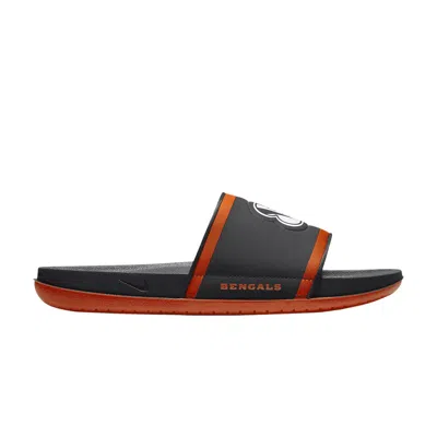 Pre-owned Nike Nfl X Offcourt Slide 'cincinnati Bengals' In Black