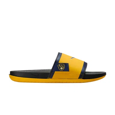 Pre-owned Nike Nfl X Offcourt Slide 'milwaukee Brewers' 2024 | Yellow | Men's Size 10