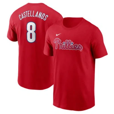 Nike Nick Castellanos Red Philadelphia Phillies Fuse Name & Number T-shirt