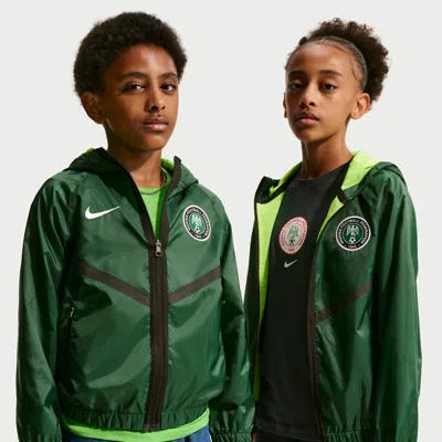 Nike Nigeria Big Kids'  Dri-fit Soccer Anthem Jacket In Green