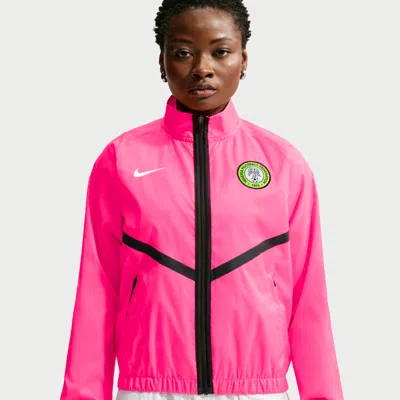Nike Nigeria  Women's Dri-fit Soccer Anthem Jacket In Pink