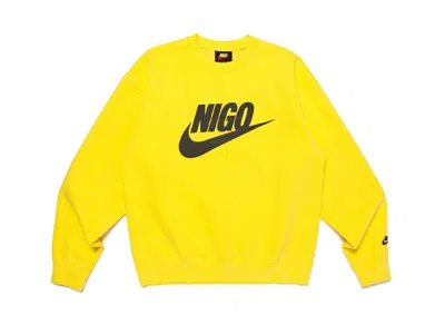 Pre-owned Nike Nigo X  Nrg Crew Fleece Hm-fw24-008  Unisex Made In Japan Products In Yellow