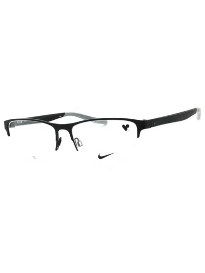 Nike 8153 Eyeglasses Satin Black/matte Black/clear Demo Lens