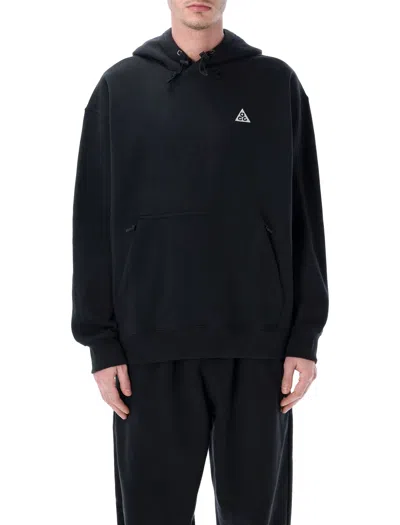 Nike Acg Tuff Fleece Oversized Hoodie In Black