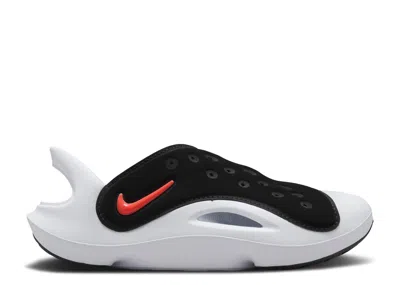 Nike Aqua Swoosh Sandal Ps 'black Hyper Orange'