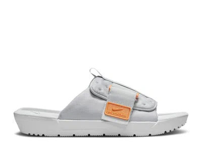 Nike Asuna 3 Slide 'light Smoke Bright Mandarin' In Gray