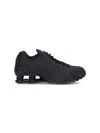 Nike R4 Shox Sneakers With Perforated Detailing And Rubber Outsole In Black
