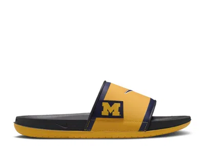 Nike College Offcourt Slide 'michigan' In Yellow