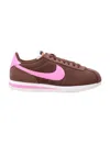 Nike Cortez Woman With Suede Inserts Sneakers In Brown