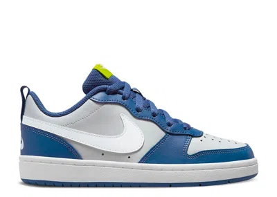 Nike Court Borough Low 2 Gs 'grey Fog Mystic Navy' In Blue