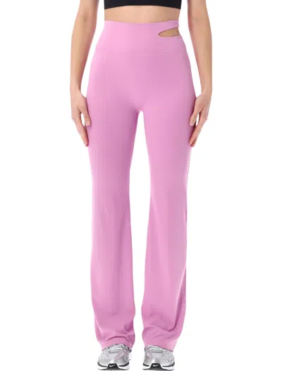 Nike Cut-out Zenvy Flared Leggings In Pink