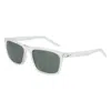 Nike Embar 56mm Polarized Square Sunglasses In White