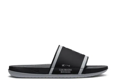 Nike Mlb X Offcourt Slide 'colorado Rockies' In Black