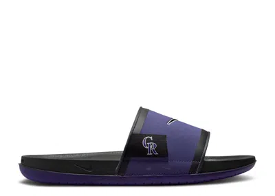 Nike Mlb X Offcourt Slide 'colorado Rockies' In Purple