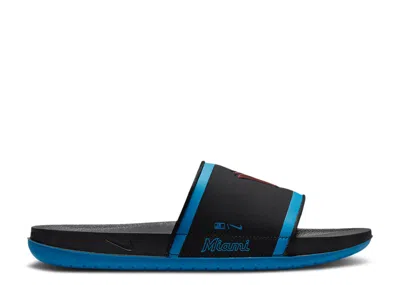 Nike Mlb X Offcourt Slide 'miami Marlins' In Black