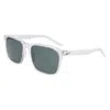 Nike Embar 56mm Polarized Square Sunglasses In White