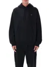 Nike Solo Swoosh Logo-embroidered Cotton-blend Jersey Hoodie In Black