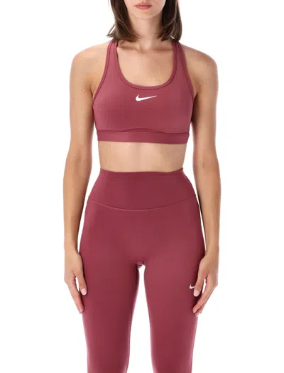 Nike Sports Bra In Burgundy