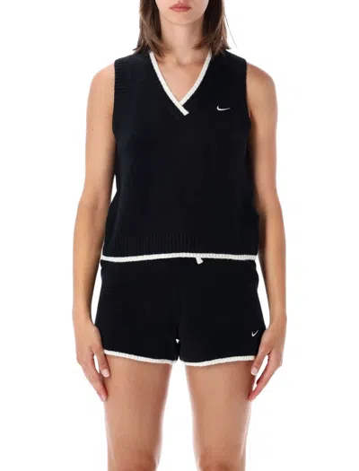 Nike Sportswear Chill Knit Sleeveless Jumper In Black