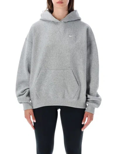 Nike Studio Fleece Hoodie In Gray