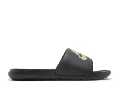Nike Victori One Slide 'black Metallic Gold'