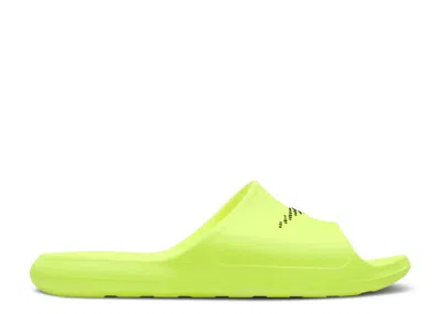 Nike Victori One Slide 'polka Swoosh - Volt Black' In Yellow