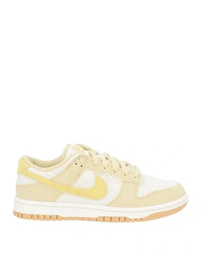 Nike W Dunk Low Woman Sneakers Pastel Yellow Size 8.5 Textile Fibers