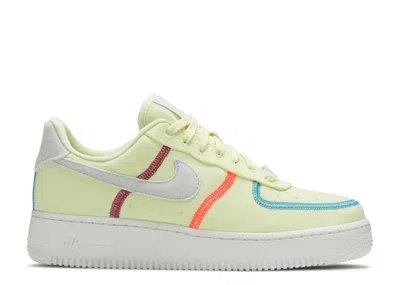 Nike Wmns Air Force 1 '07 Low Lx 'stitched Canvas - Life Lime' In Yellow
