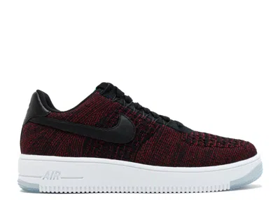 Nike Wmns Air Force 1 Flyknit Low 'black' In Red