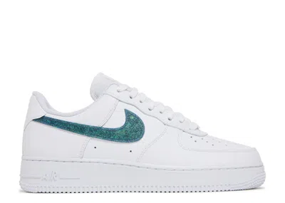 Nike Wmns Air Force 1 Low 'glitter Swoosh - Celery' In White
