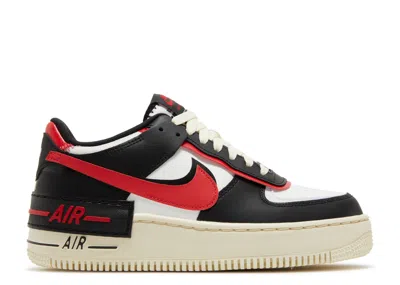 Nike Wmns Air Force 1 Shadow 'black University Red' In White