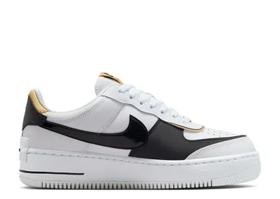 Nike Wmns Air Force 1 Shadow 'white Black Metallic Gold'